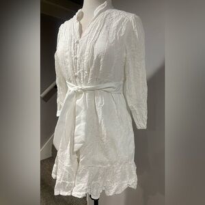 Adorable white cotton boutique dress size Medium